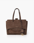 Flap L Suede Chocolat