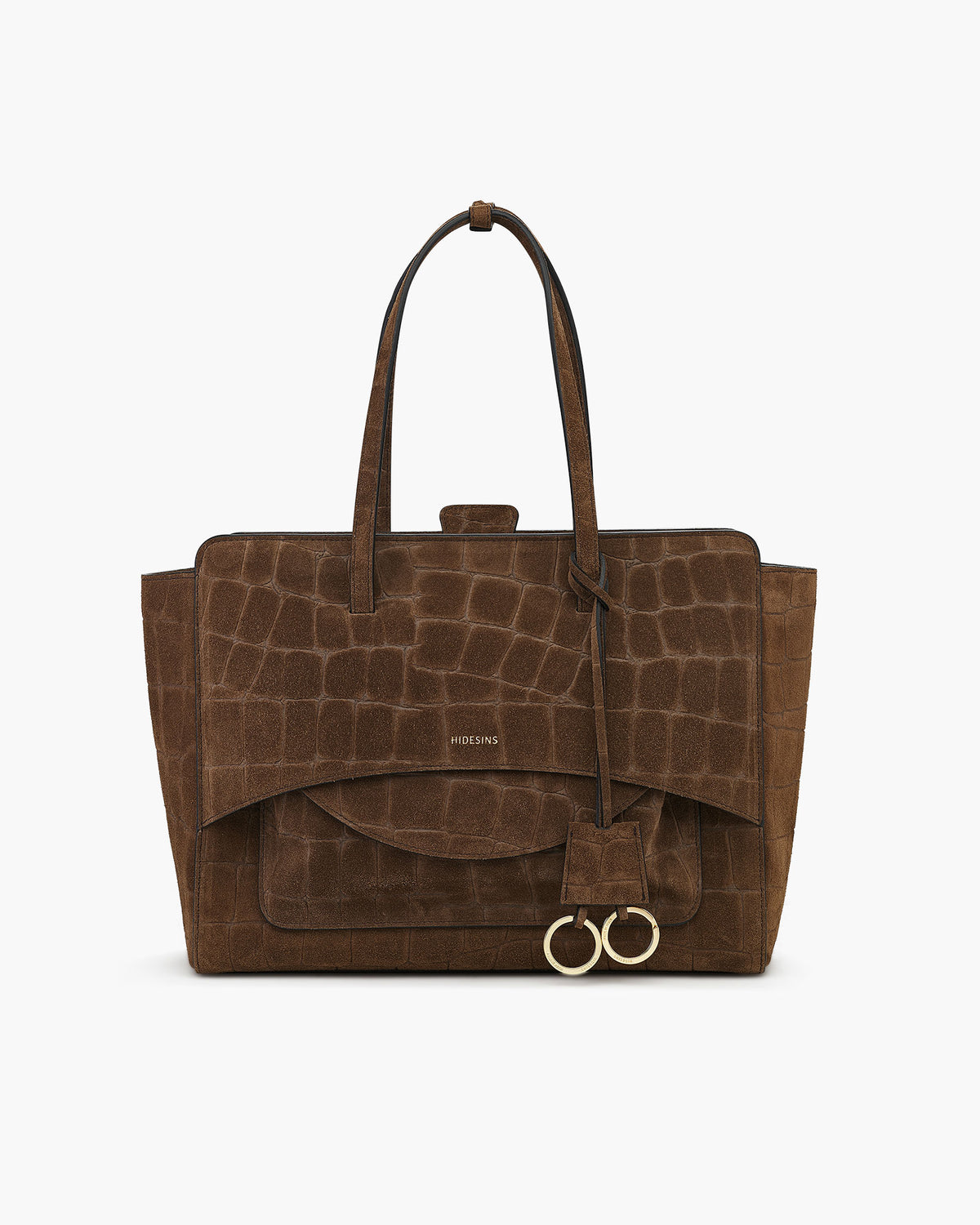 Flap L Suede Cocco Chocolat