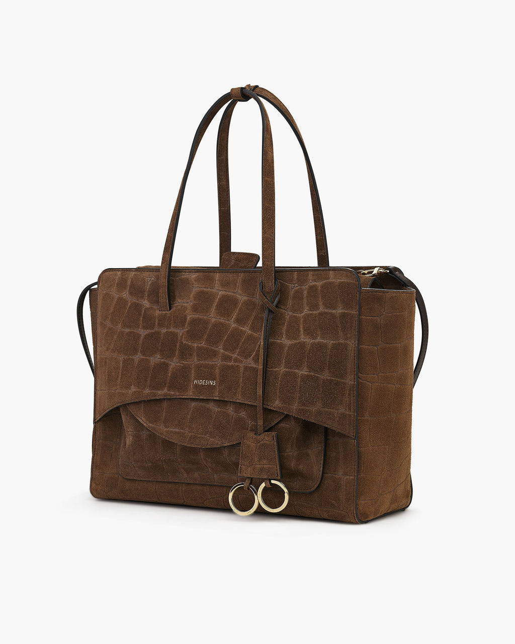 Flap L Suede Cocco Chocolat