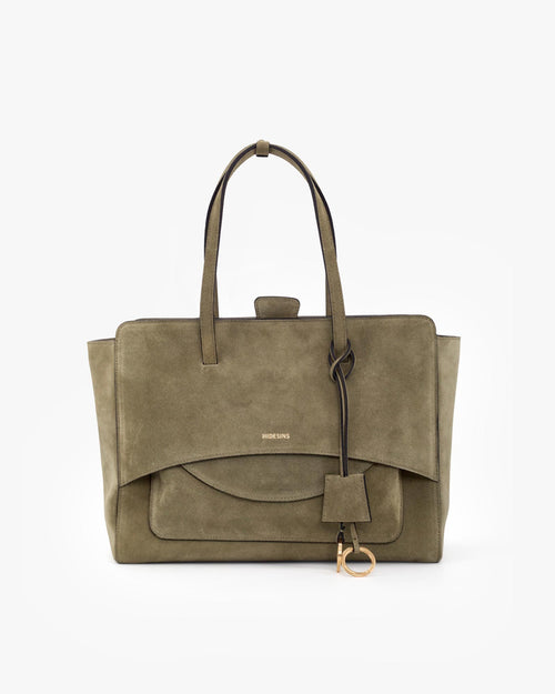 Flap L Suede Olive - Image 1