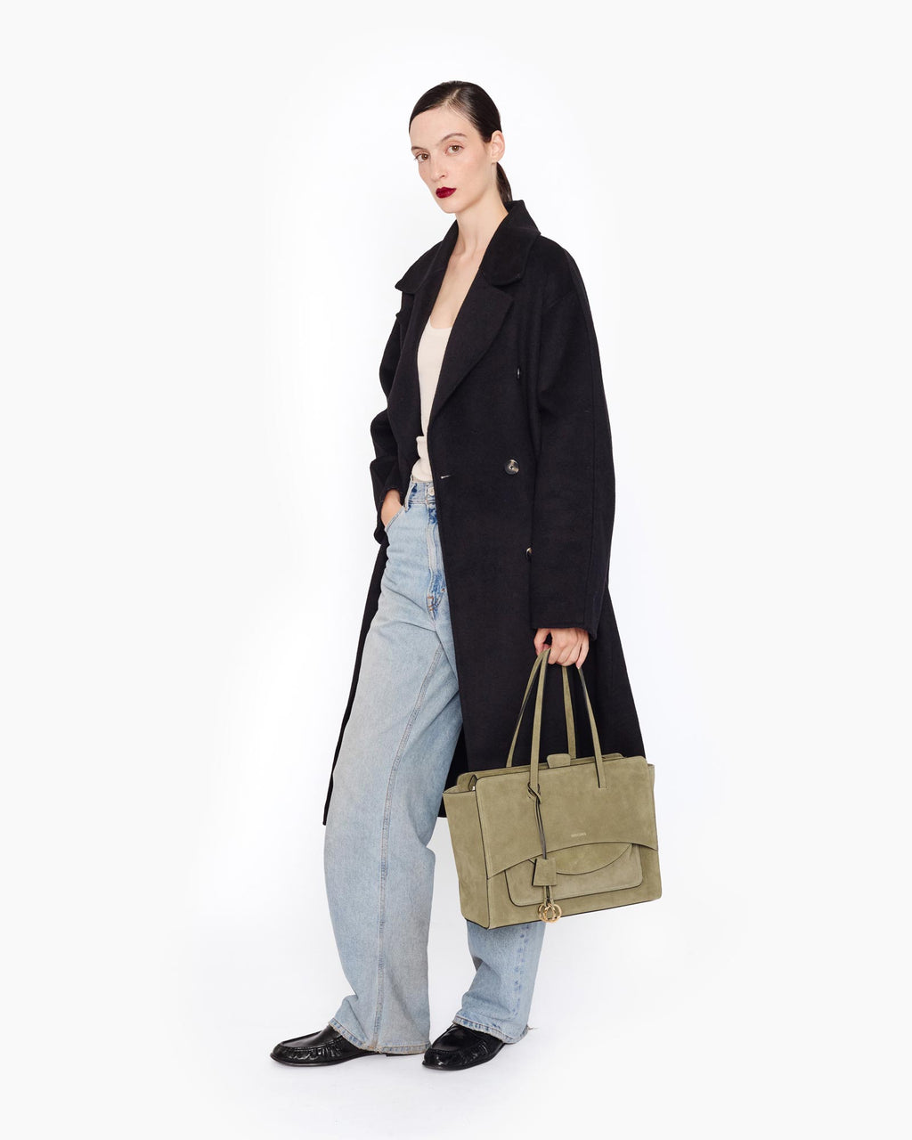 Flap L Suede Olive - Image 8