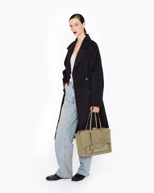 Flap L Suede Olive - Image 8