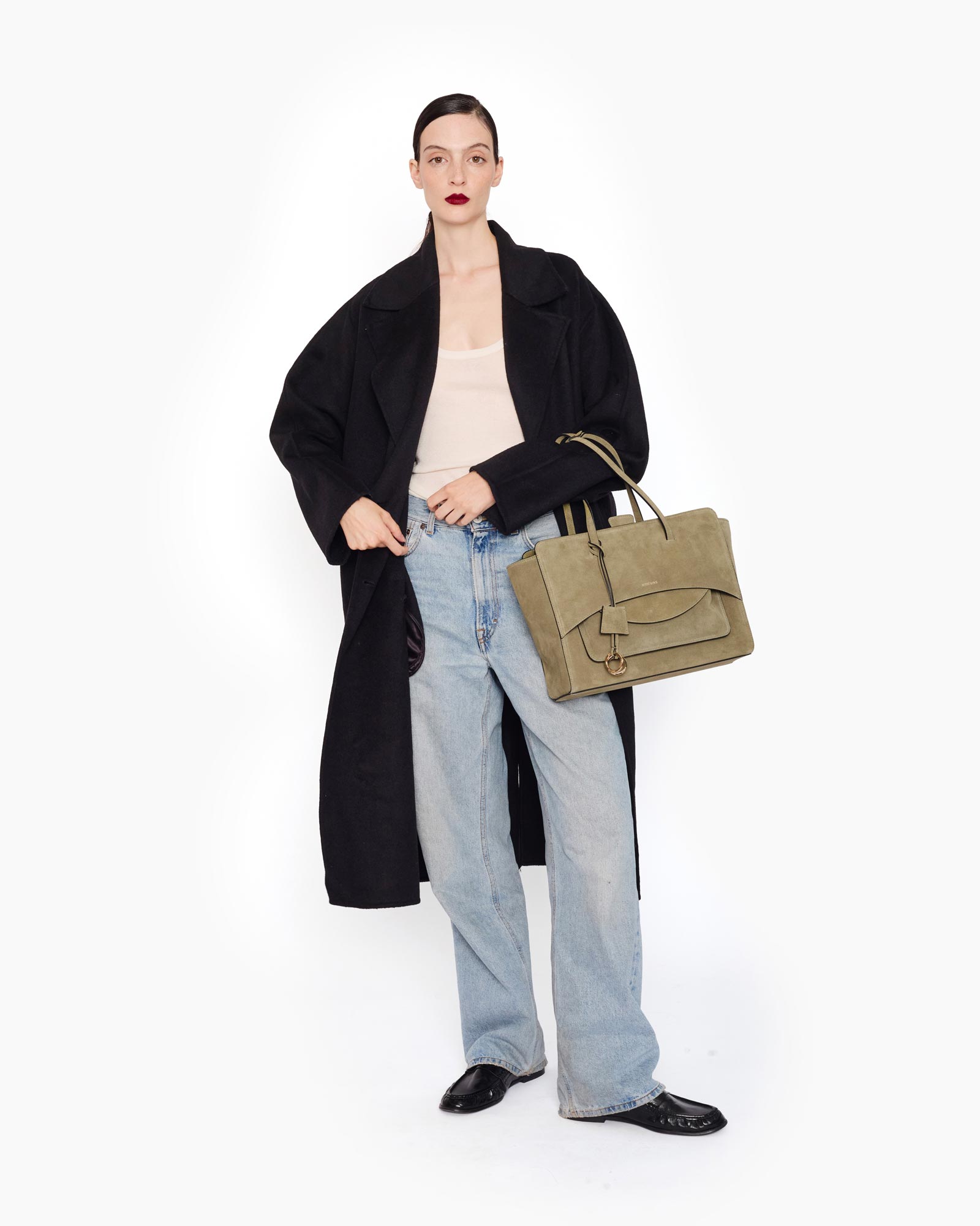 Flap L Suede Olive - Image 9