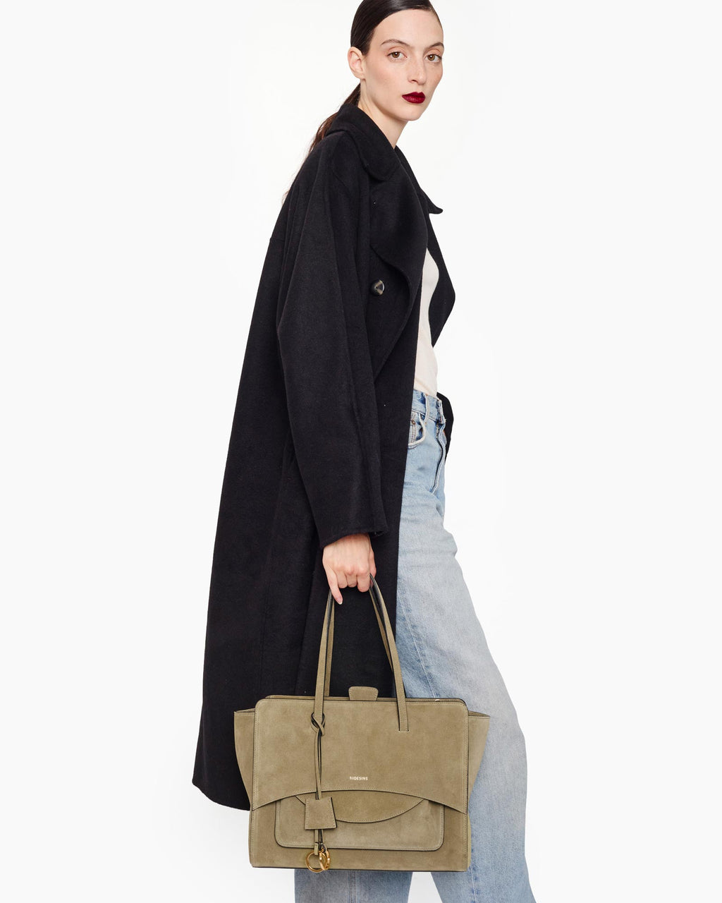 Flap L Suede Olive - Image 10