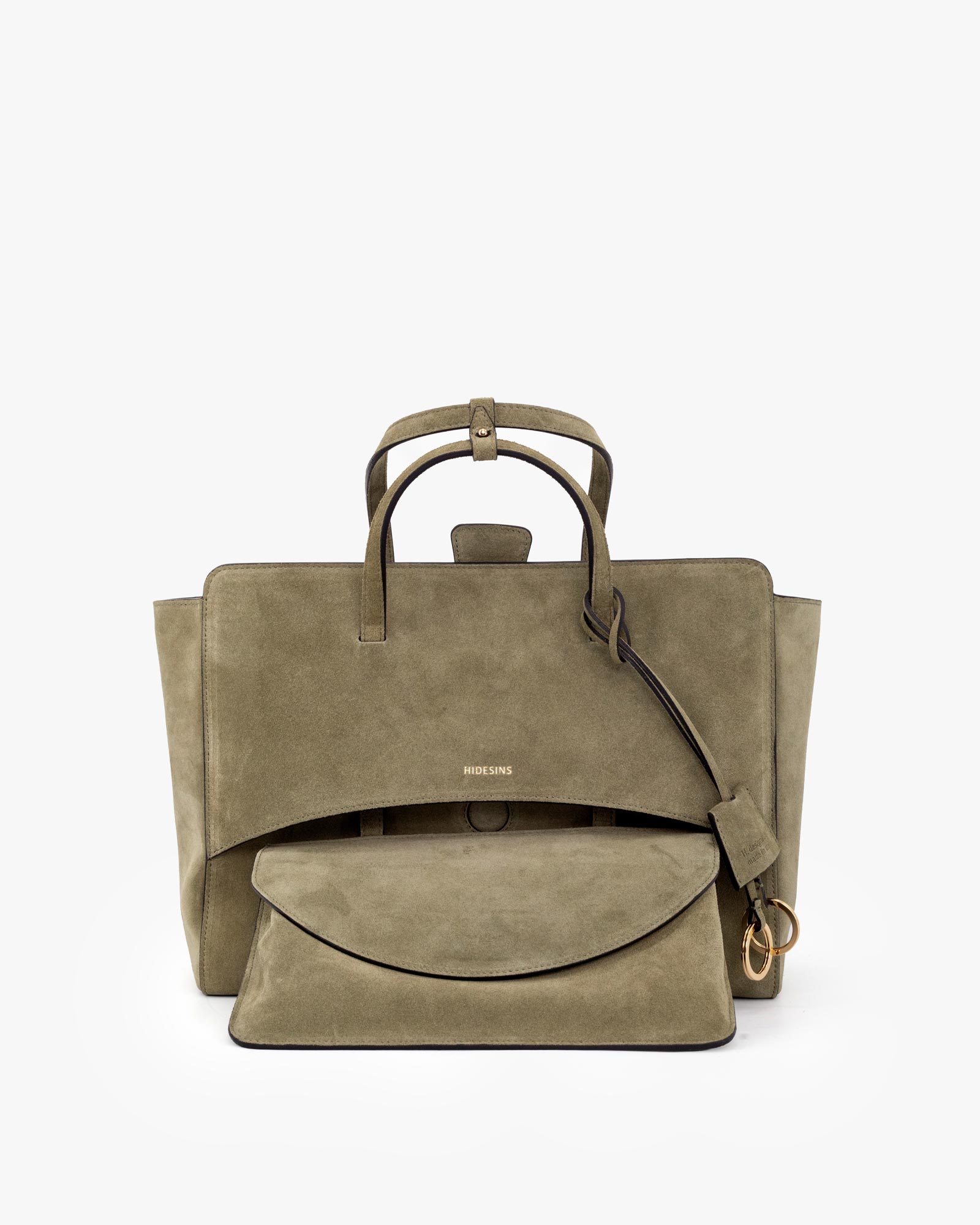 Flap L Suede Olive - Image 3