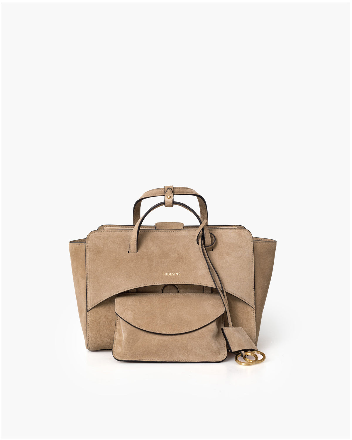 Flap M Suede Camel