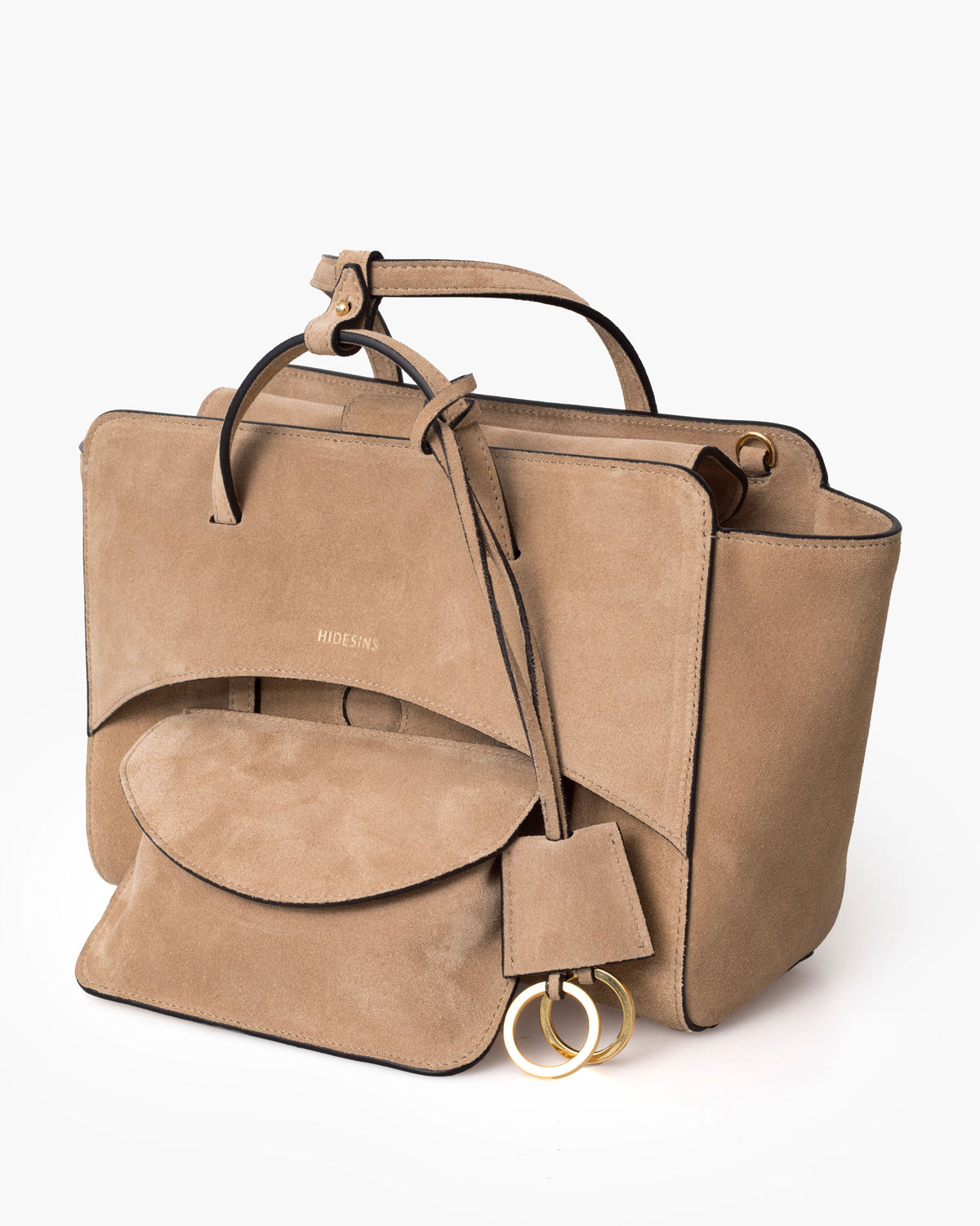 Flap M Suede Camel