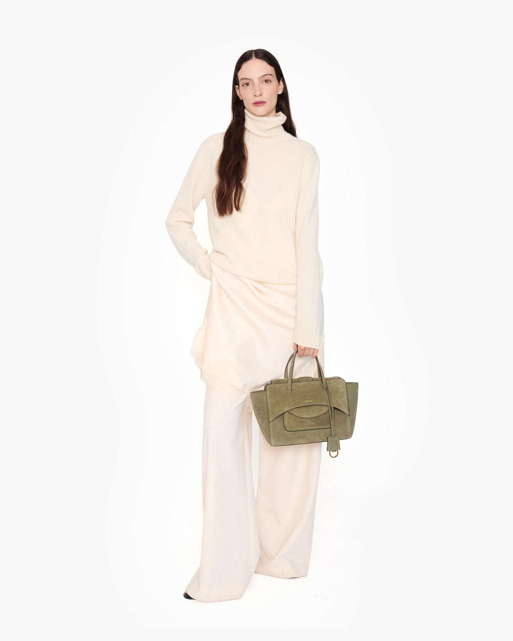 Flap M Suede Olive - Image 9