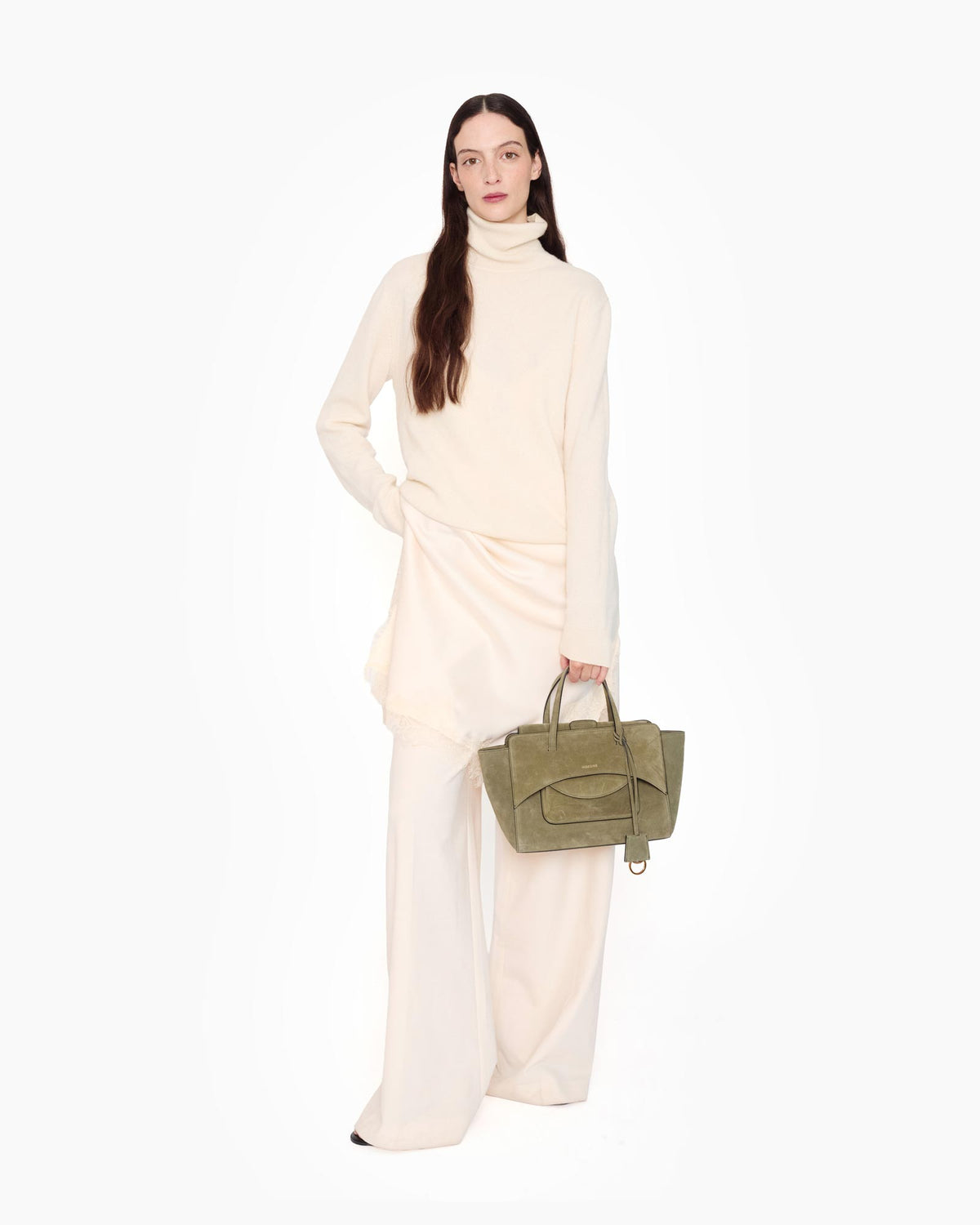 Flap M Suede Olive - Image 9