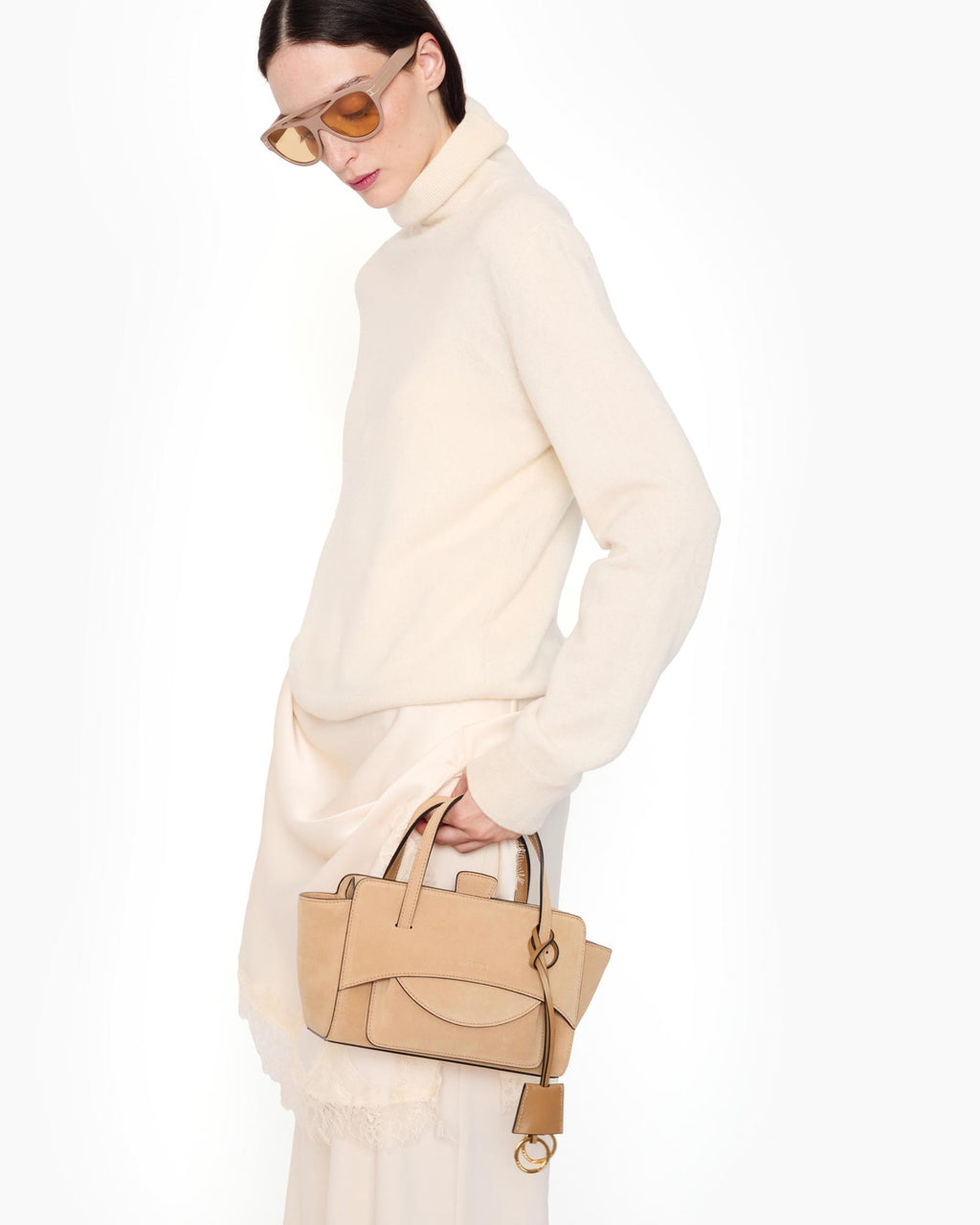 Flap S Suede Camel - Image 11