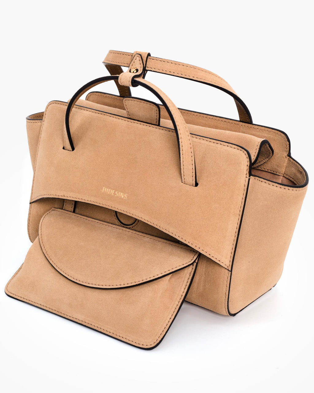 Flap S Suede Camel - Image 8