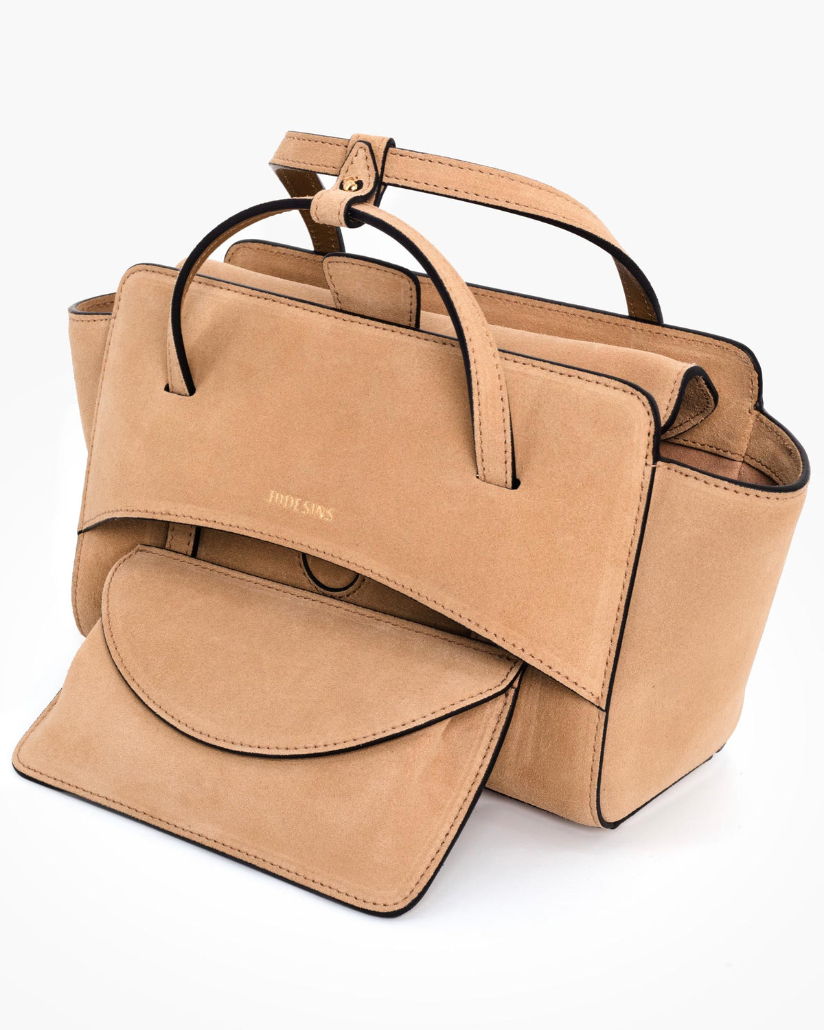 Flap S Suede Camel - Image 8