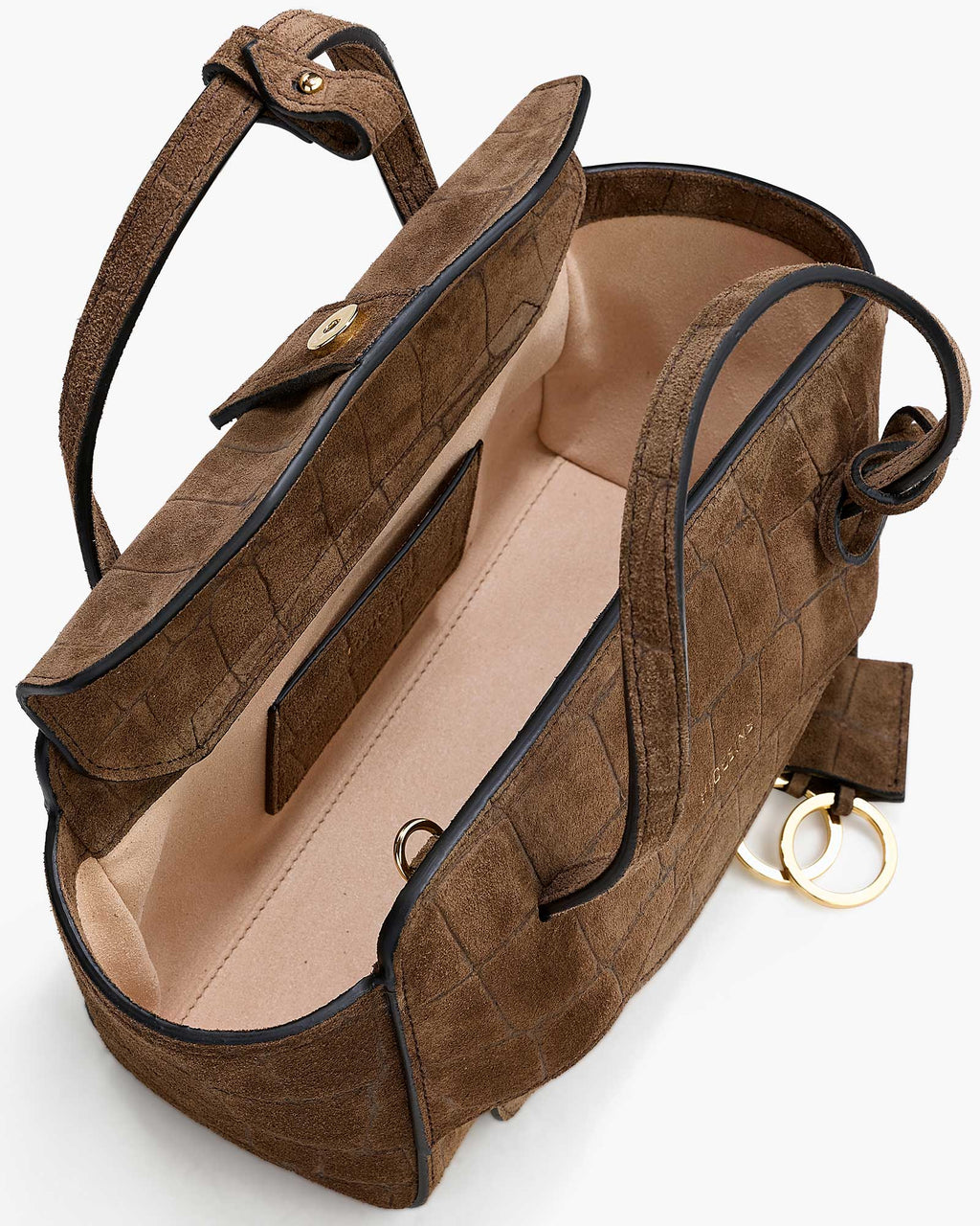 Flap S Suede Cocco Chocolat