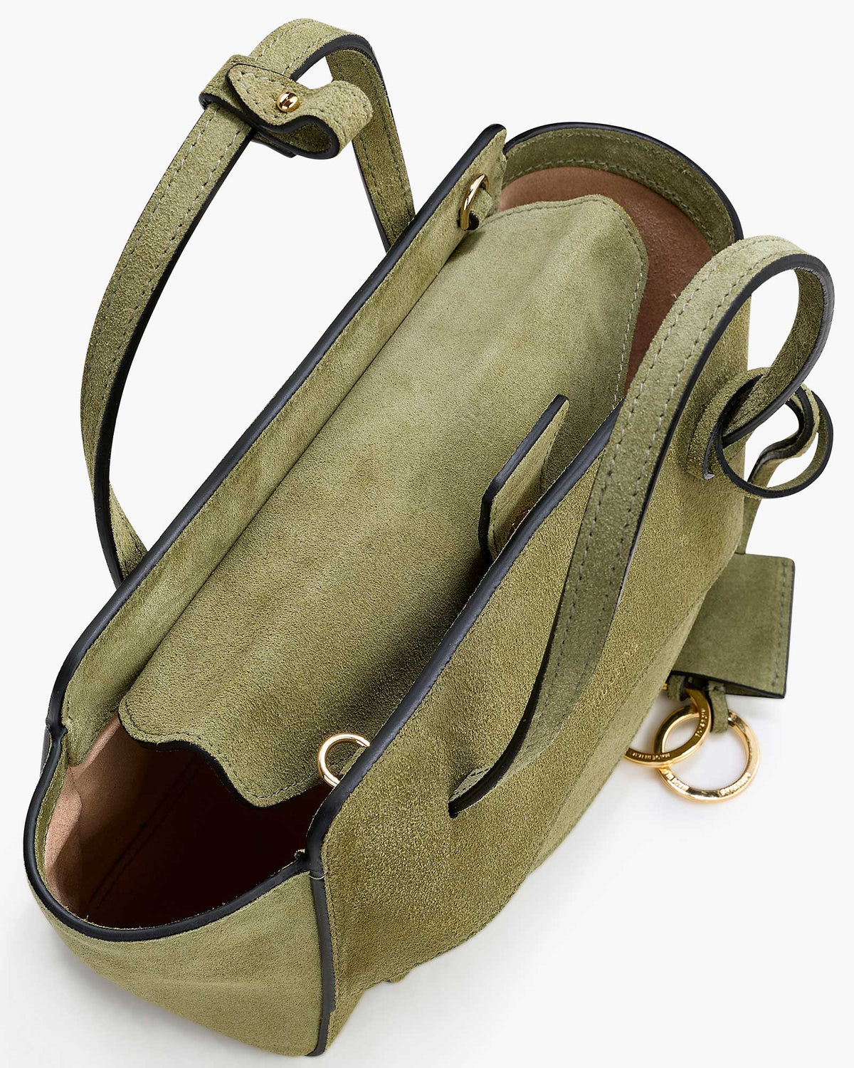 Flap S Suede Olive