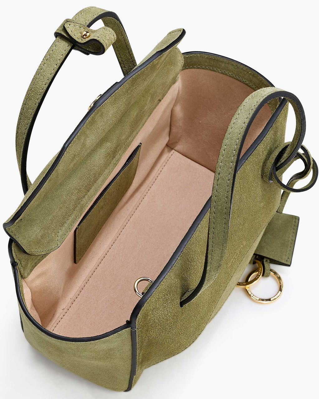 Flap S Suede Olive
